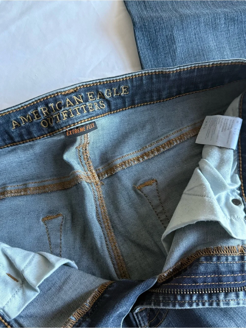 American Eagle Men’s Classic Dark Wash Denim Jeans - Original Straight
